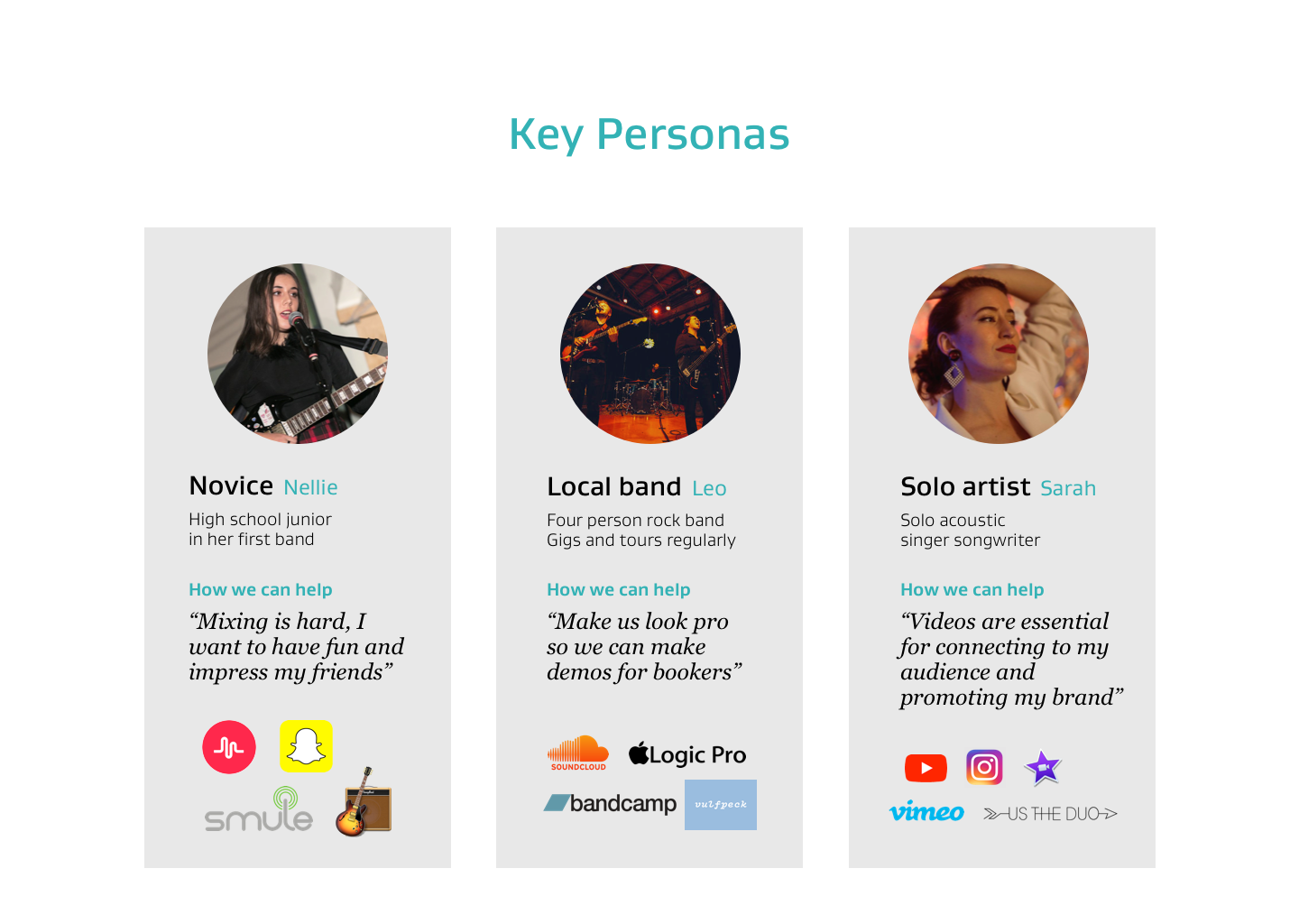 5. Key personas